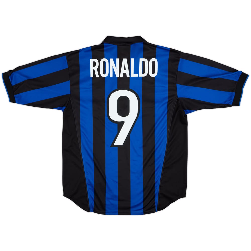 1998-99 Inter Milan Home Shirt Ronaldo #9 - 9/10 - (M)