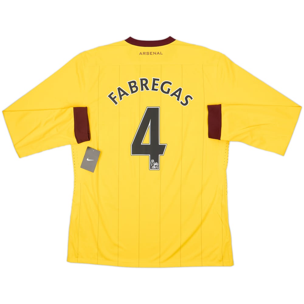 2010-13 Arsenal Player Issue Away L/S Shirt Fabregas #4 (XL)