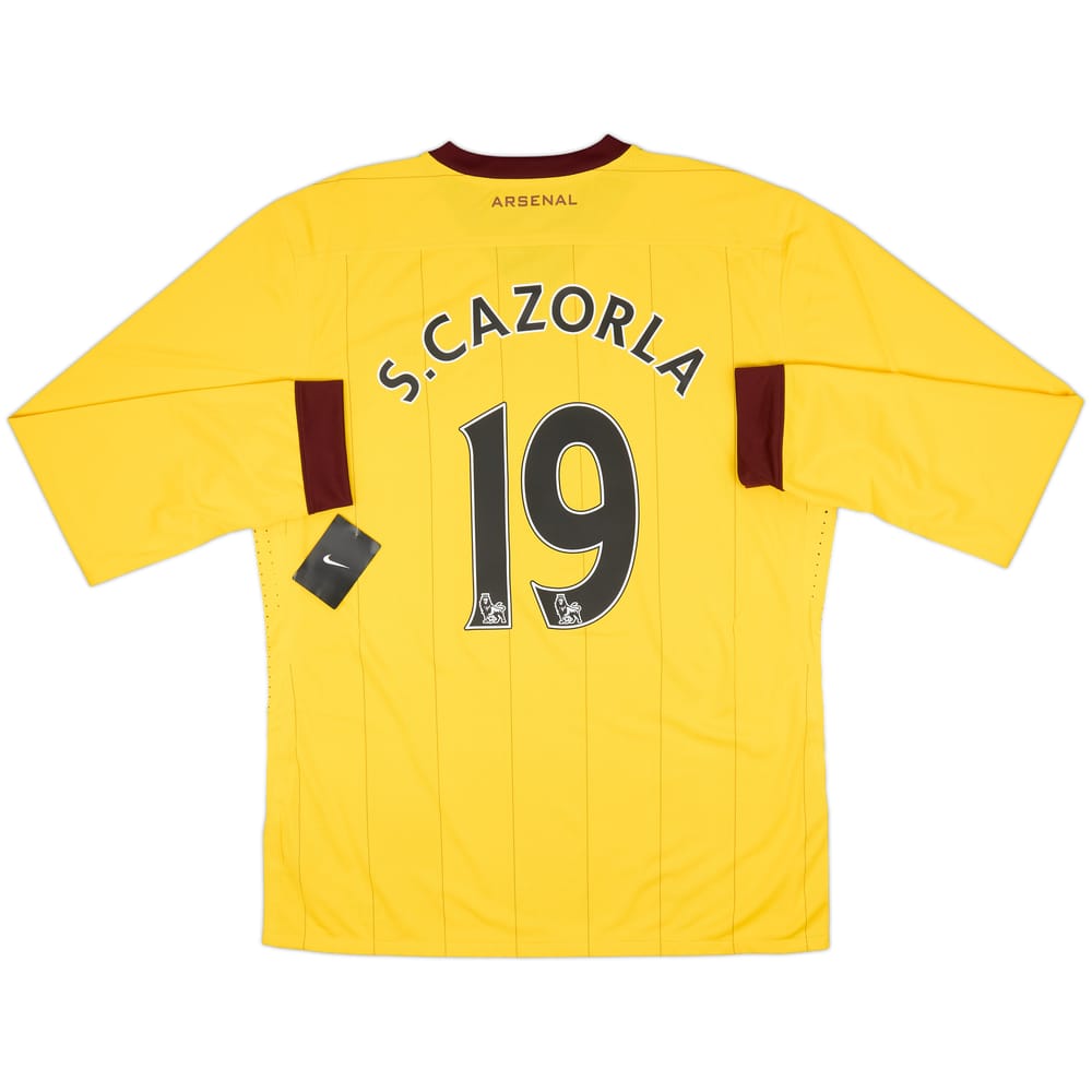 2010-13 Arsenal Player Issue Away L/S Shirt S.Cazorla #19 (XL)