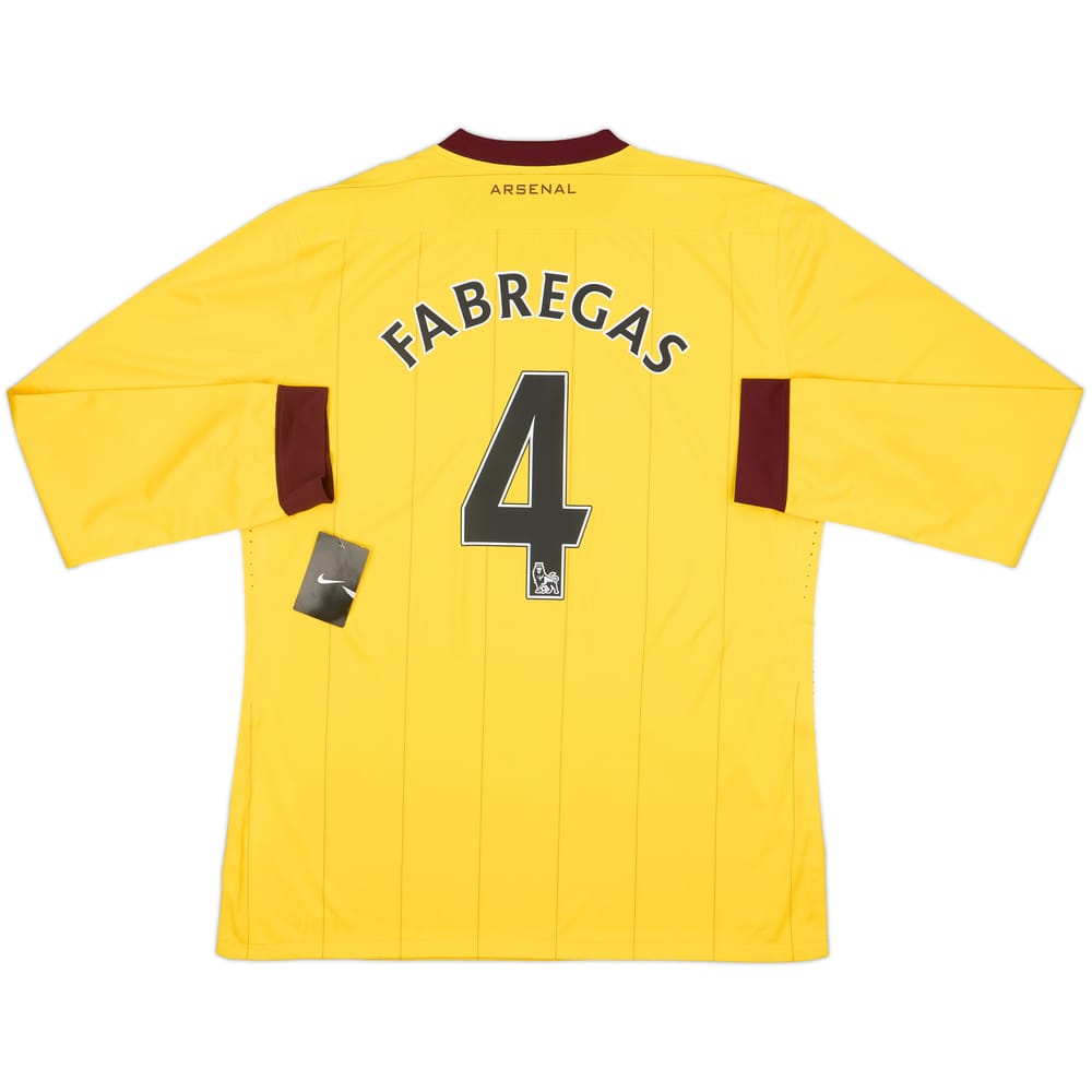 2010-13 Arsenal Player Issue Away L/S Shirt Fabregas #4 (XL)