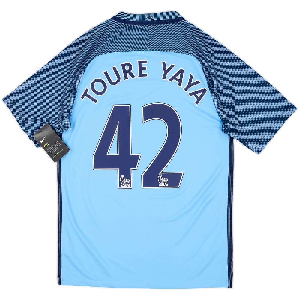 2016-17 Manchester City Home Shirt Toure Yaya #42 (S)