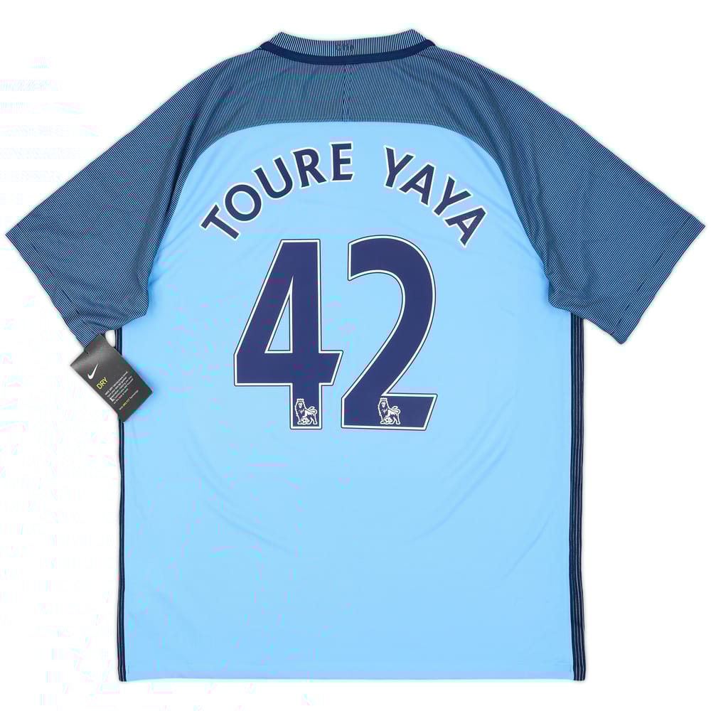 2016-17 Manchester City Home Shirt Toure Yaya #42 (L)