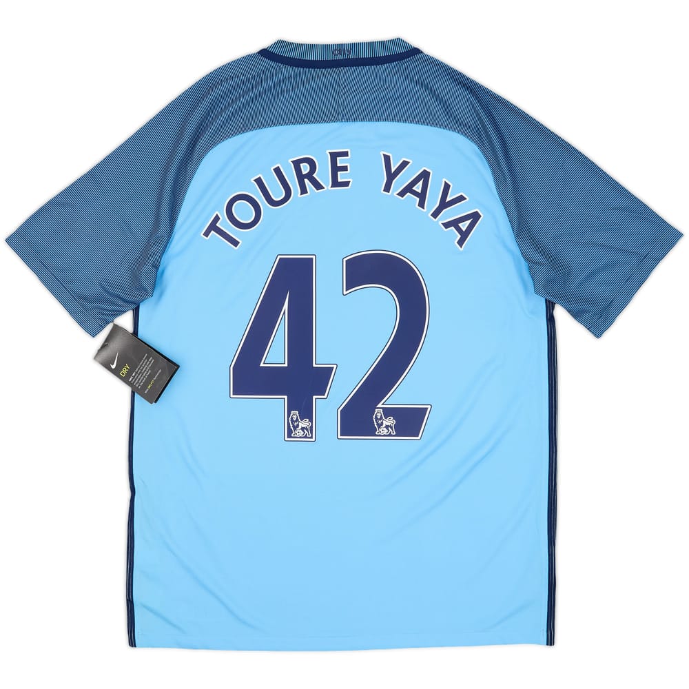 2016-17 Manchester City Home Shirt Toure Yaya #42 (M)