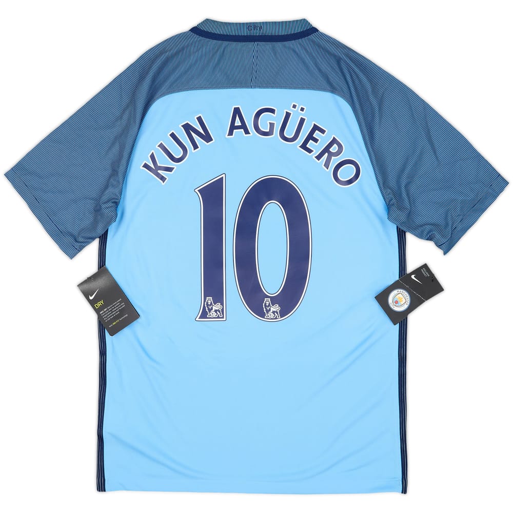 2016-17 Manchester City Home Shirt Kun Aguero #10 (S)