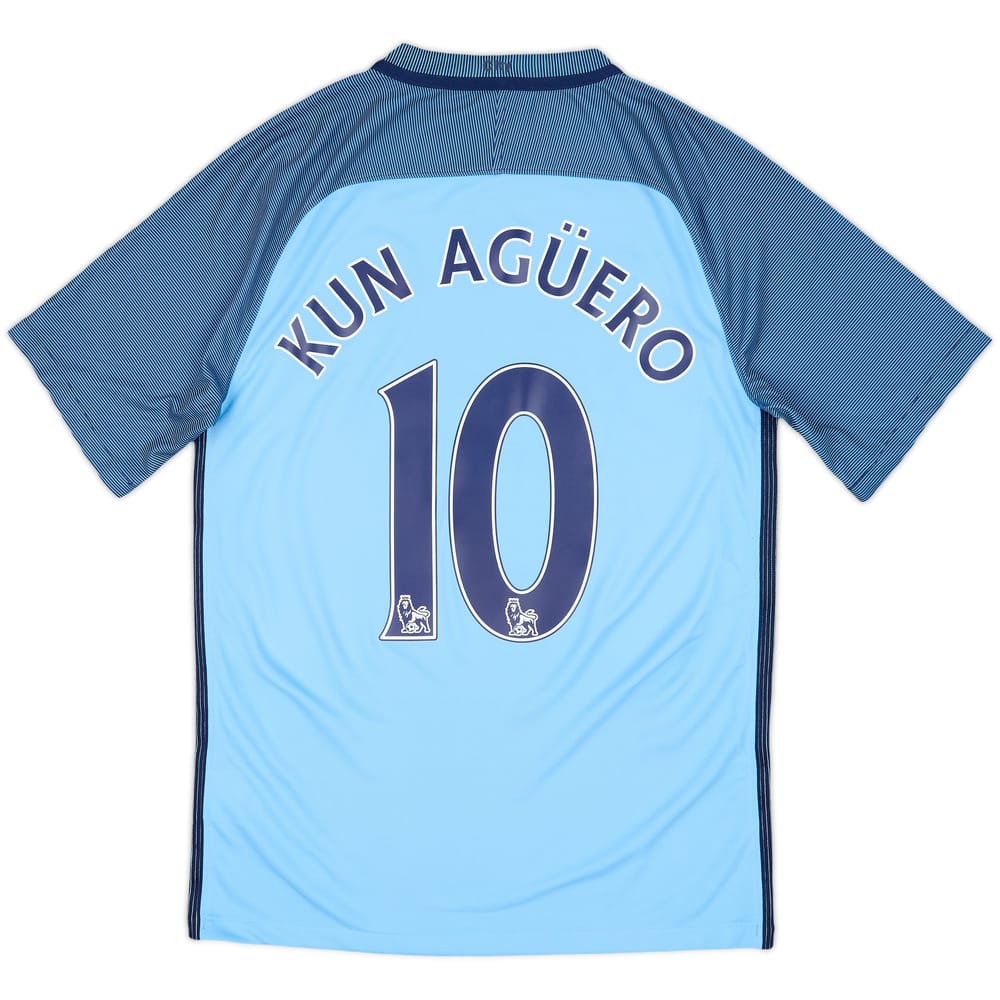 2016-17 Manchester City Home Shirt Kun Aguero #10 (S)