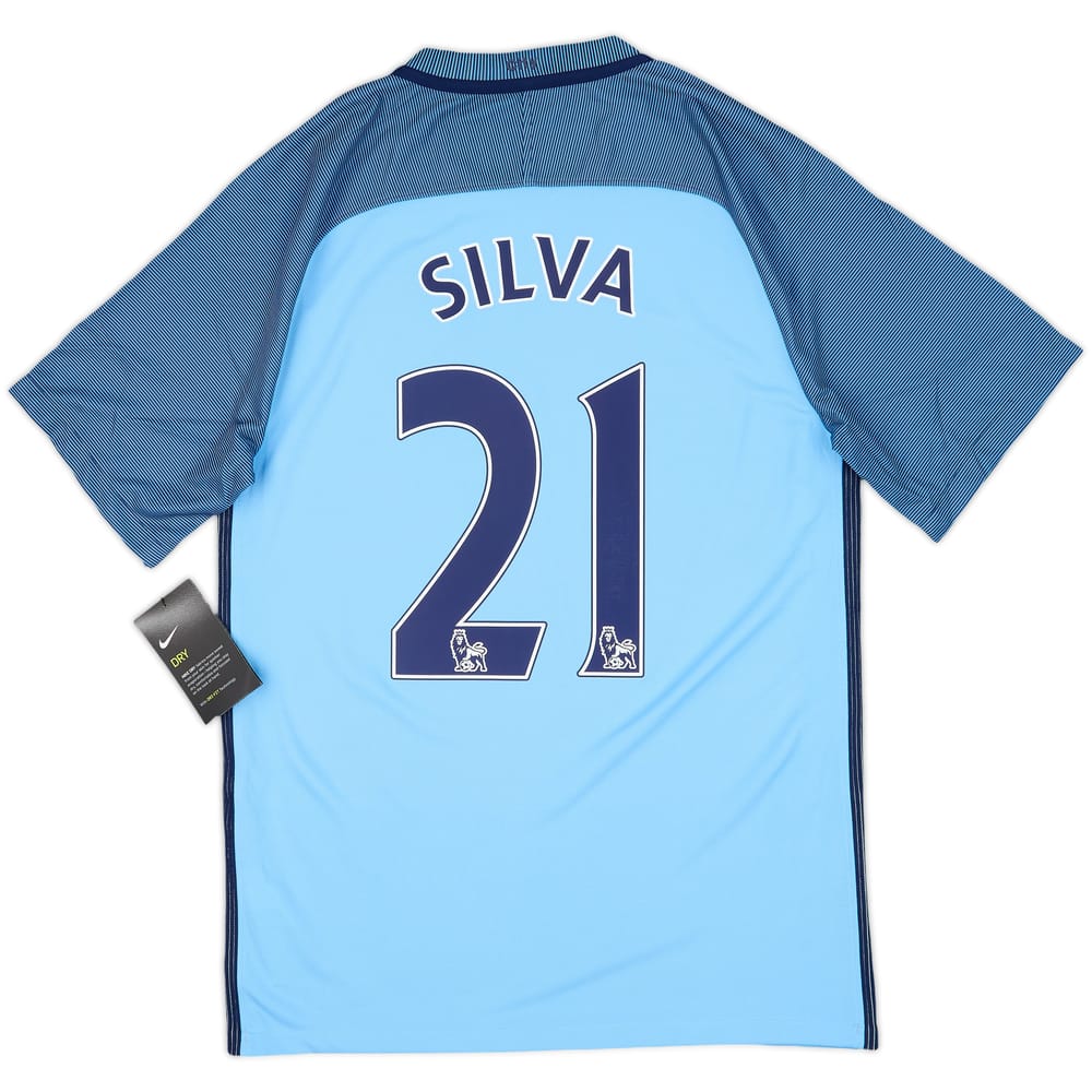 2016-17 Manchester City Home Shirt Silva #21 (S)