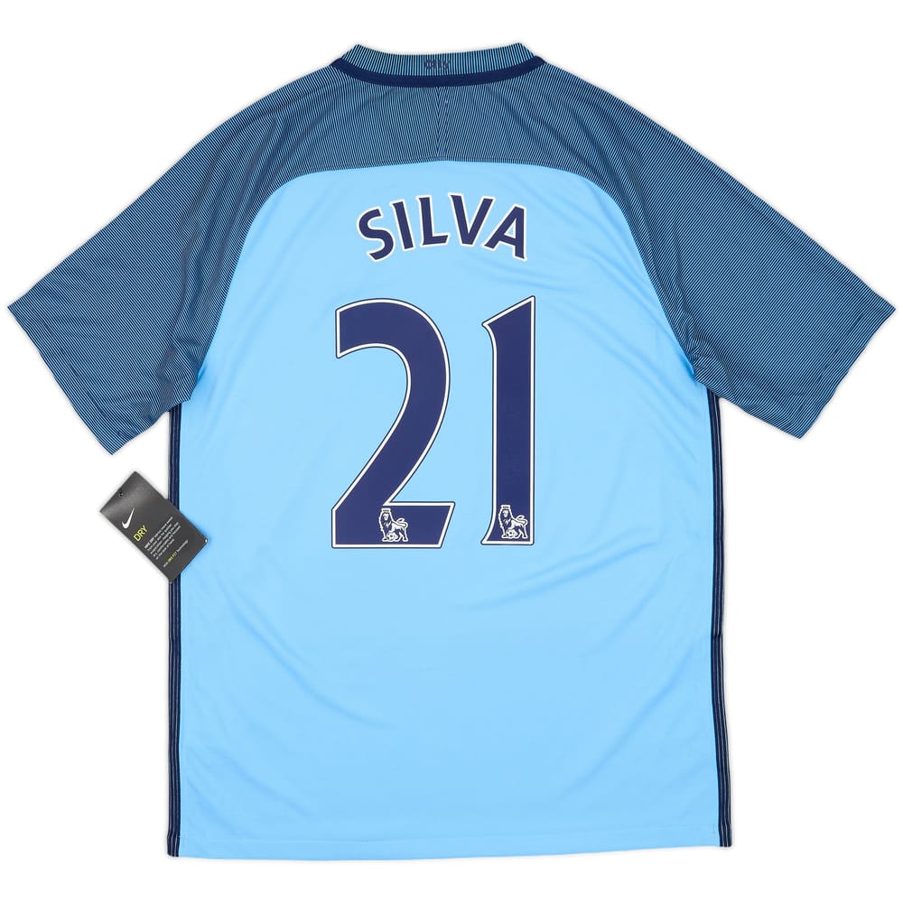 2016-17 Manchester City Home Shirt Silva #21 (M)
