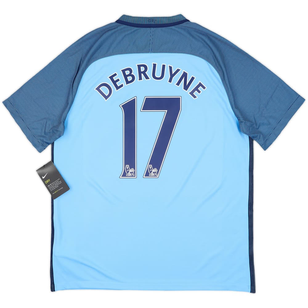 2016-17 Manchester City Home Shirt DeBruyne #17 (L)