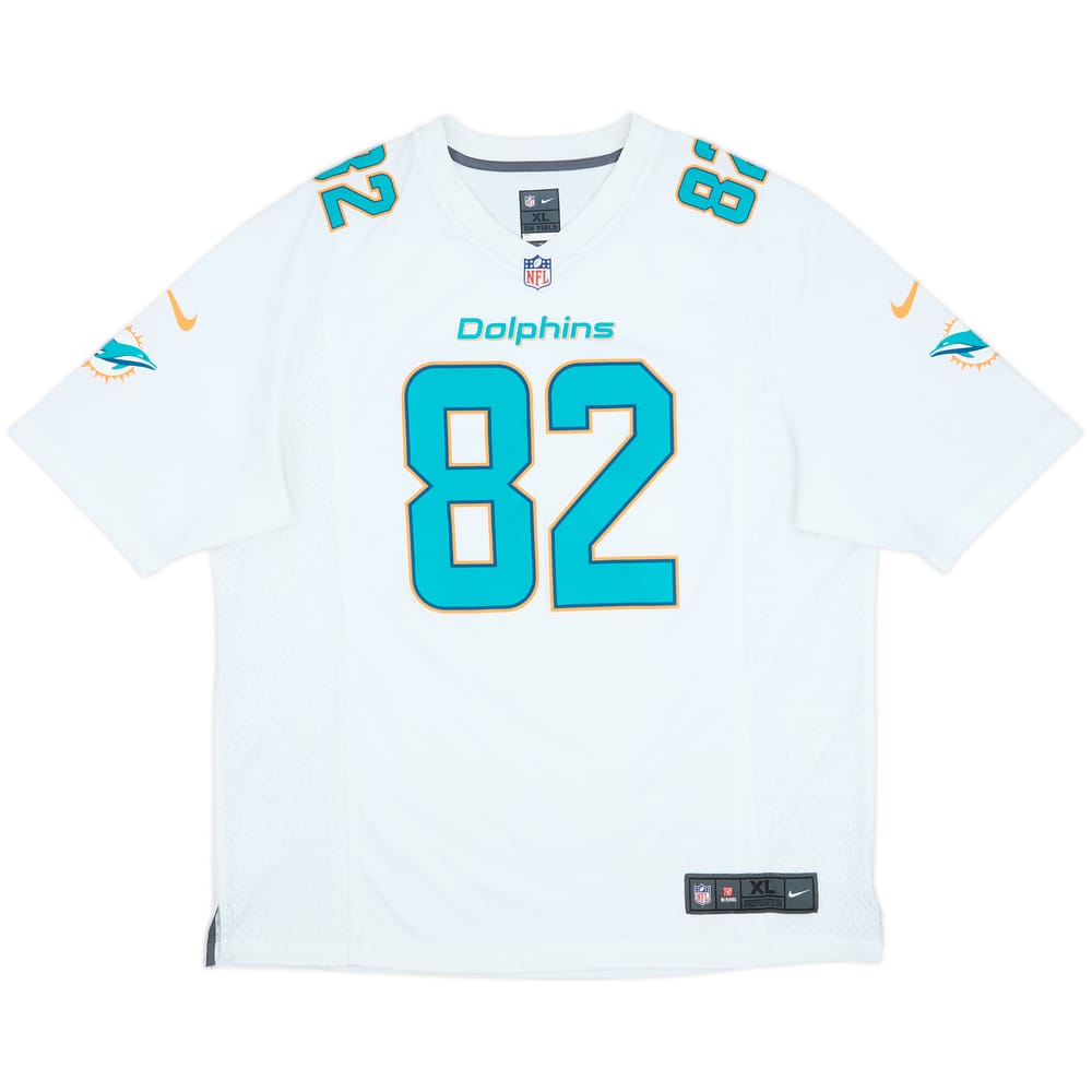 2013-14 Miami Dolphins Hartline #82 Nike Game Away Jersey - 7/10 - (XL)