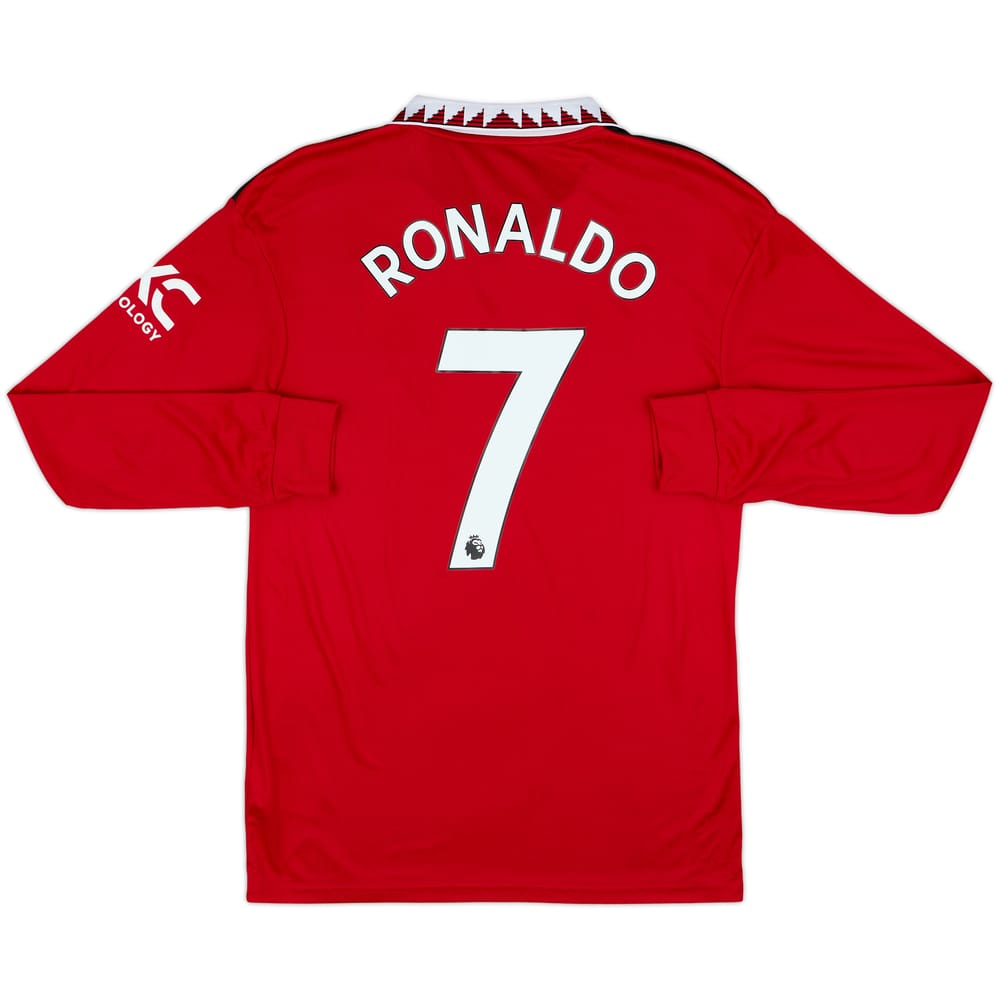 2022-23 Manchester United Home L/S Shirt Ronaldo #7 - 9/10 - (S)