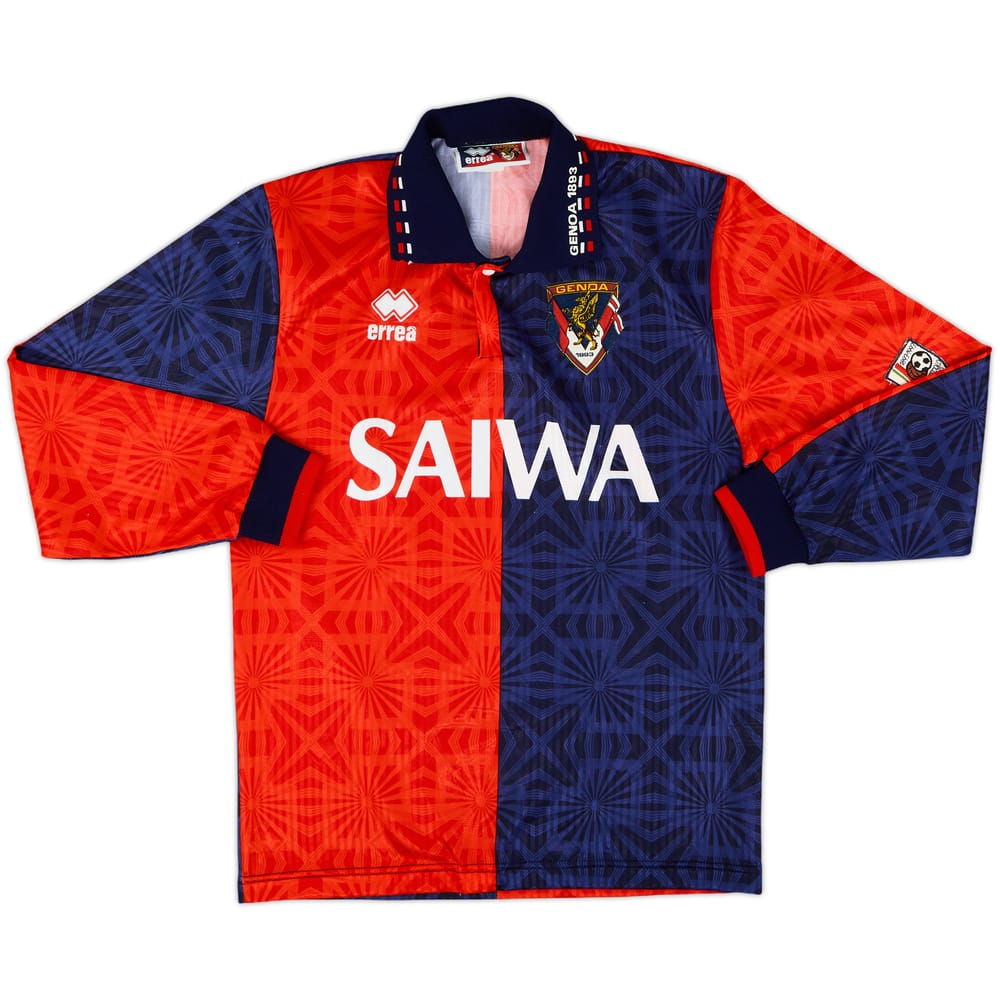 1992-94 Genoa Home L/S Shirt - 9/10 - (S)