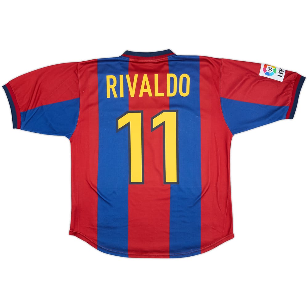1998-00 Barcelona Home Shirt Rivaldo #11 - 6/10 - (M)