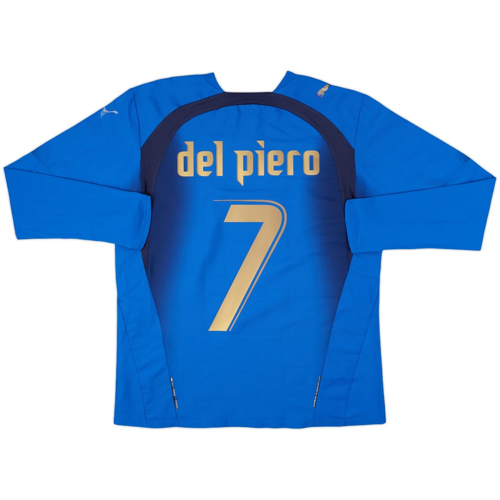 2006 Italy Home L/S Shirt Del Piero #7 - 5/10 - (M)