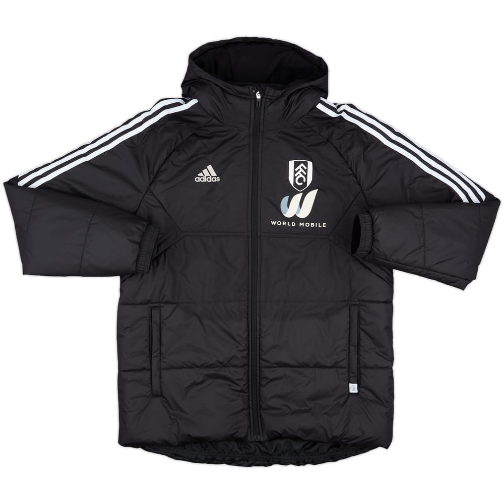 2022-23 Fulham adidas Hooded Padded Bench Coat - 8/10 - (L)