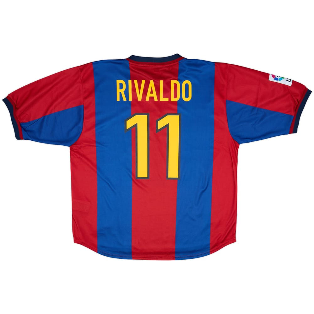 1998-00 Barcelona Home Shirt Rivaldo #11 - 9/10 - (XL)
