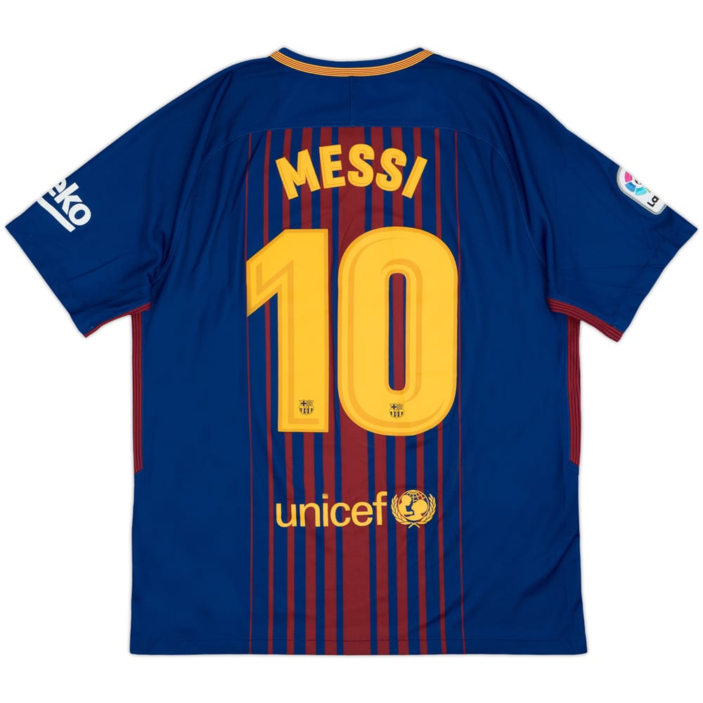2017-18 Barcelona Home Shirt Messi #10 - 7/10 - (L)