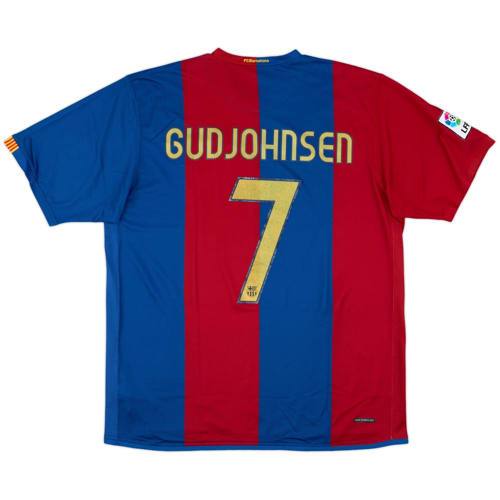2006-07 Barcelona Home Shirt Gudjohnsen #7 - 6/10 - (XL)
