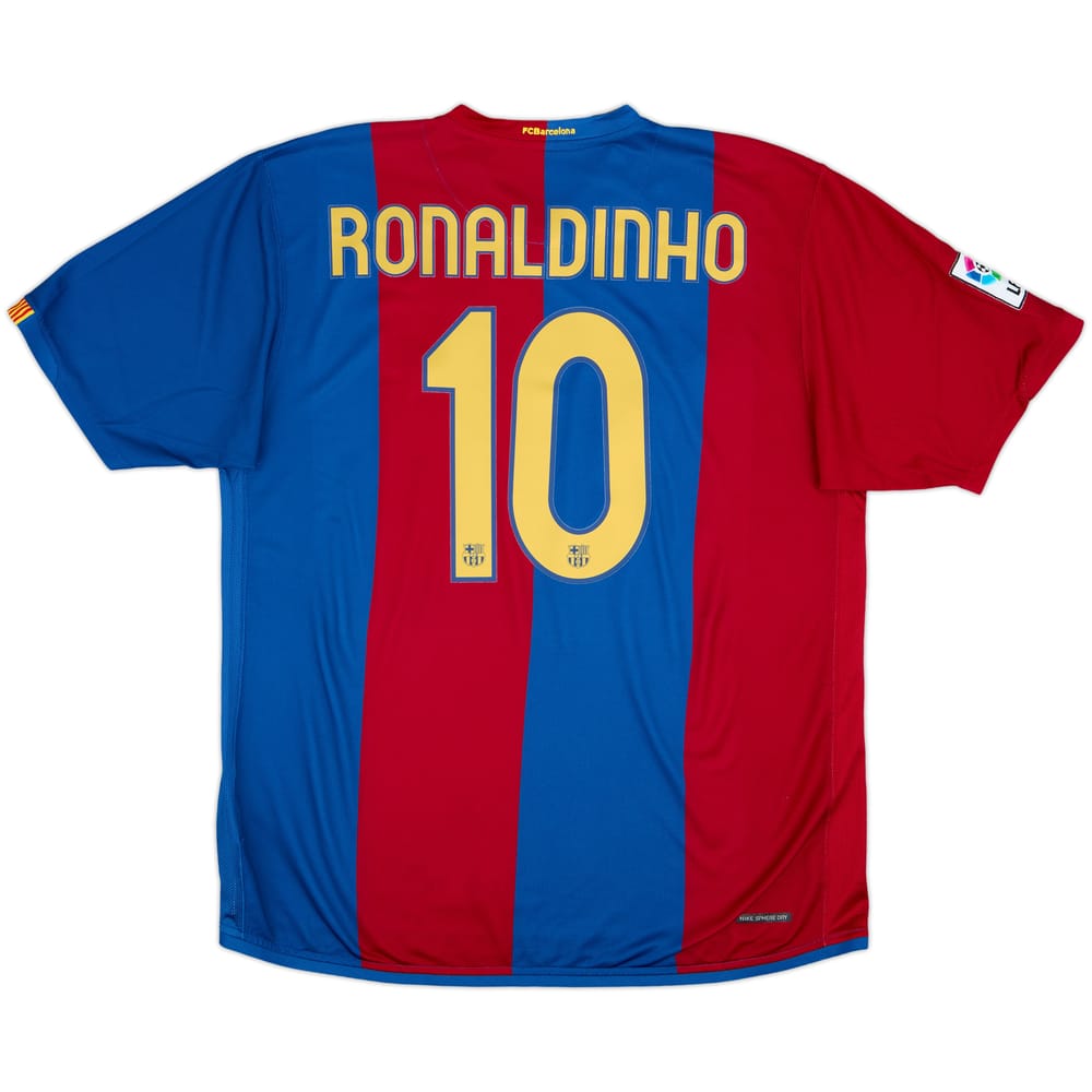 2006-07 Barcelona Home Shirt Ronaldinho #10 - 9/10 - (XL)
