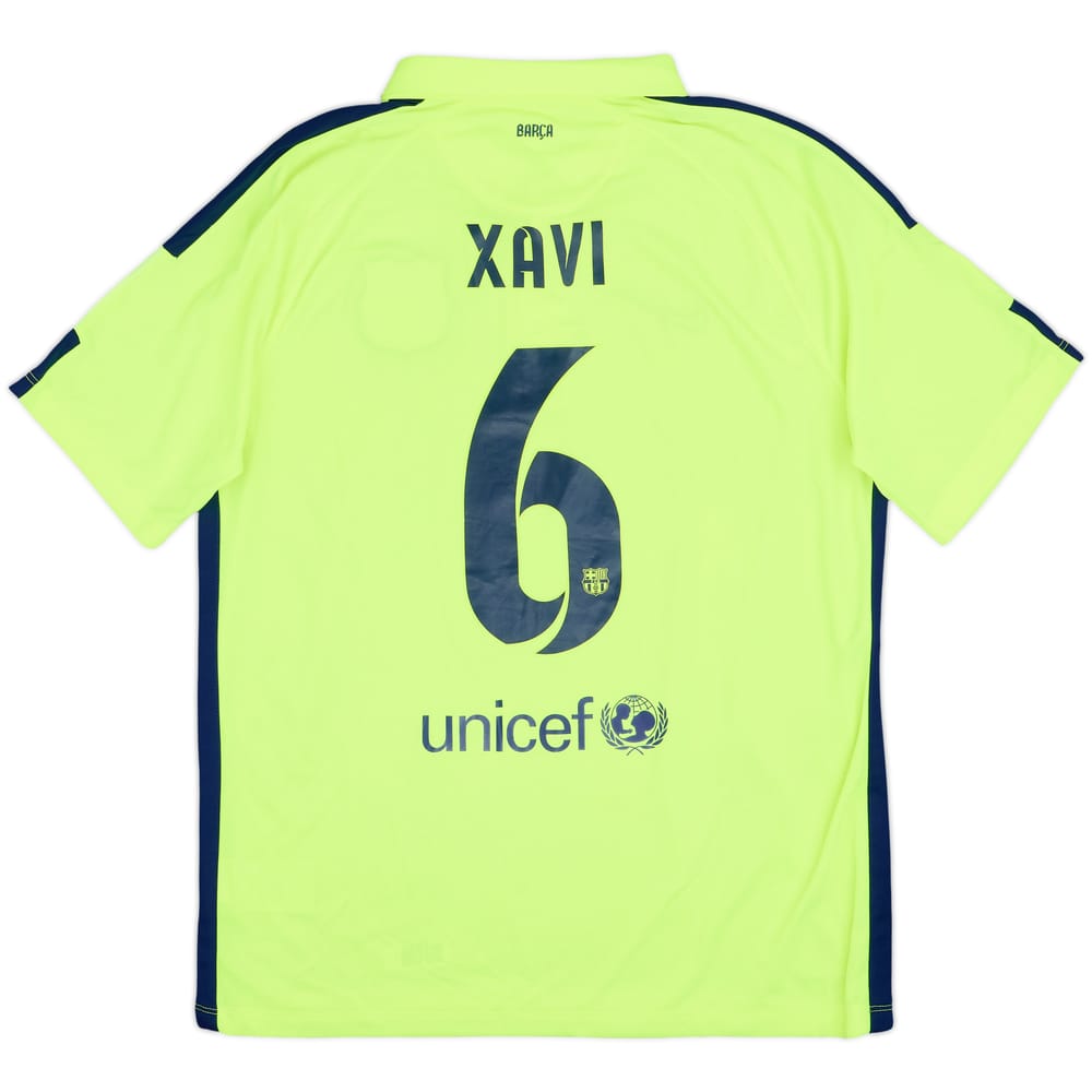 2014-15 Barcelona Third Shirt Xavi #6 - 7/10 - (L)