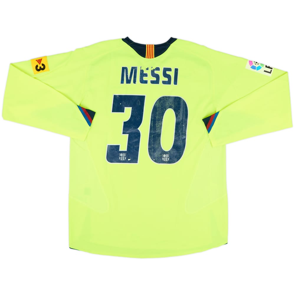 2005-06 Barcelona Away L/S Shirt Messi #30 - 5/10 - (L)
