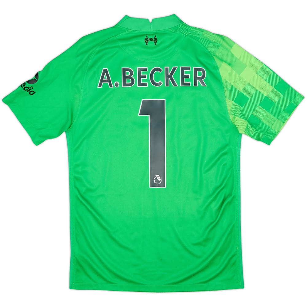 2021-22 Liverpool GK S/S Shirt A.Becker #1 - 8/10 - (S)