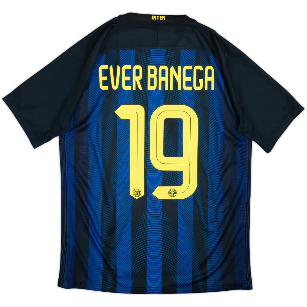 2016-17 Inter Milan Home Shirt Banega #19 - 7/10 - (M)