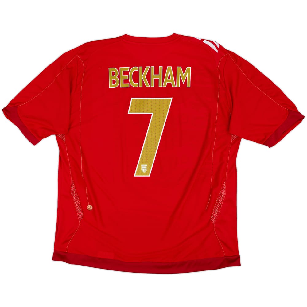 2006-08 England Away Shirt Beckham #7 - 6/10 - (XXL)