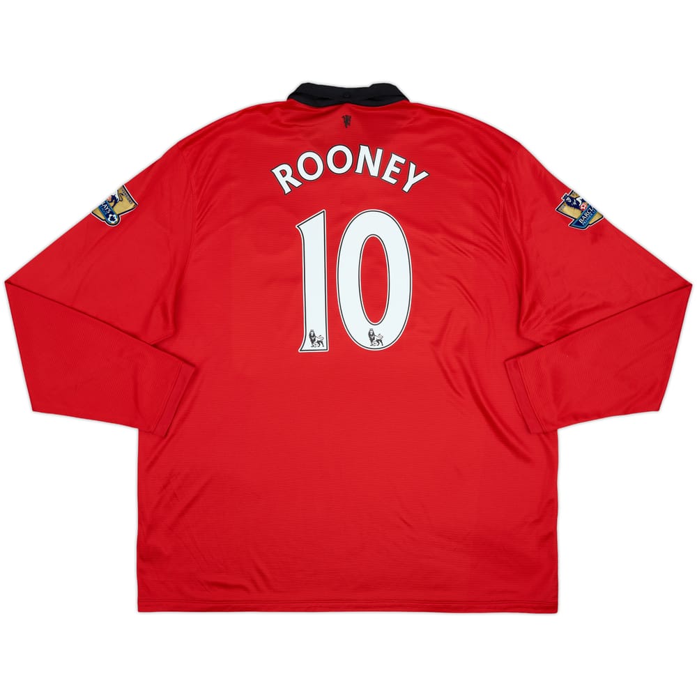 2013-14 Manchester United Home L/S Shirt Rooney #10 - 10/10 - (3XL)