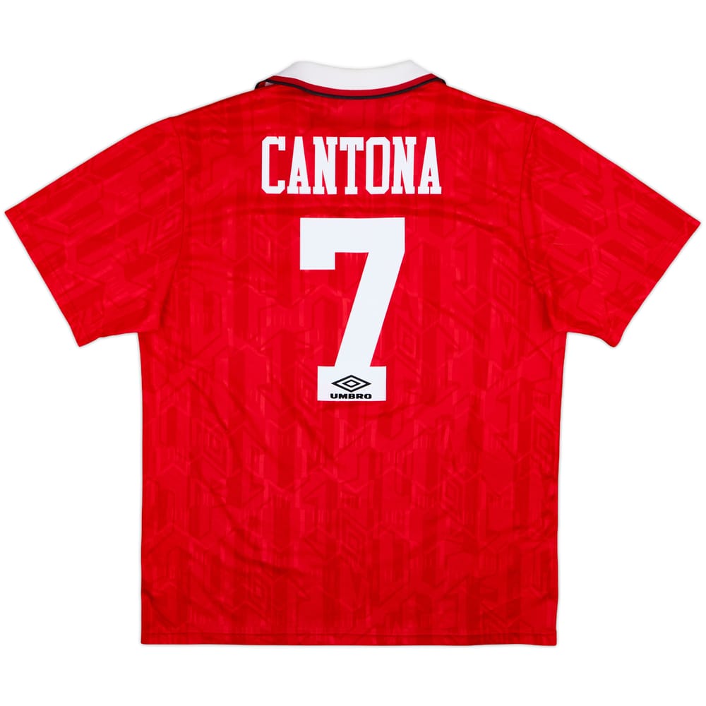1992-94 Manchester United Home Shirt Cantona #7 - 9/10 - (XL)