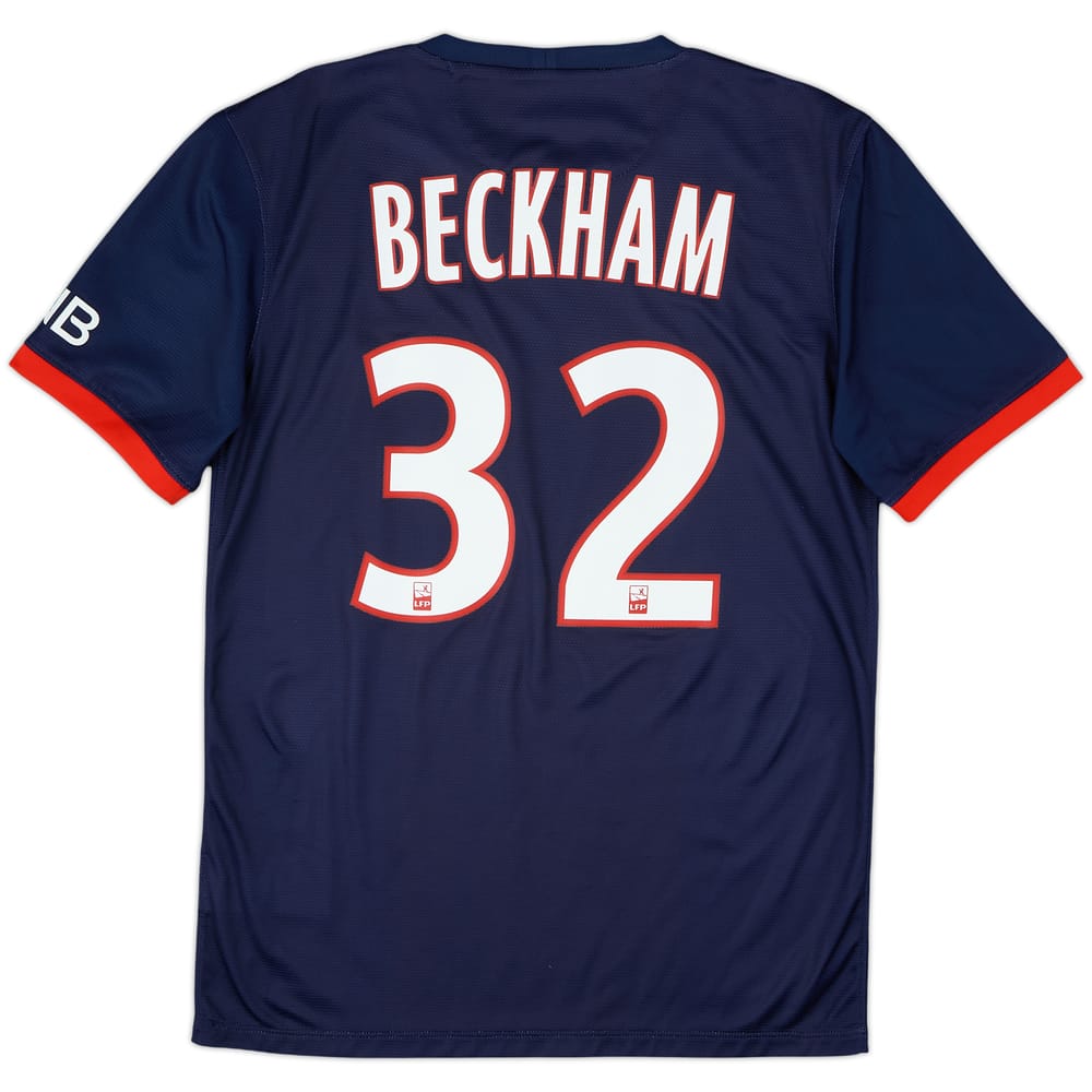 2013-14 Paris Saint-Germain Home Shirt Beckham #32 - 8/10 - (S)