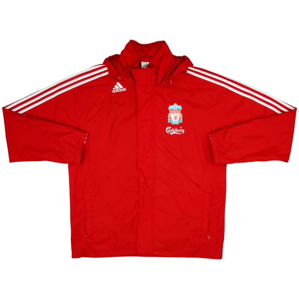 2008-09 Liverpool adidas Hooded Rain Jacket - 8/10 - (L)