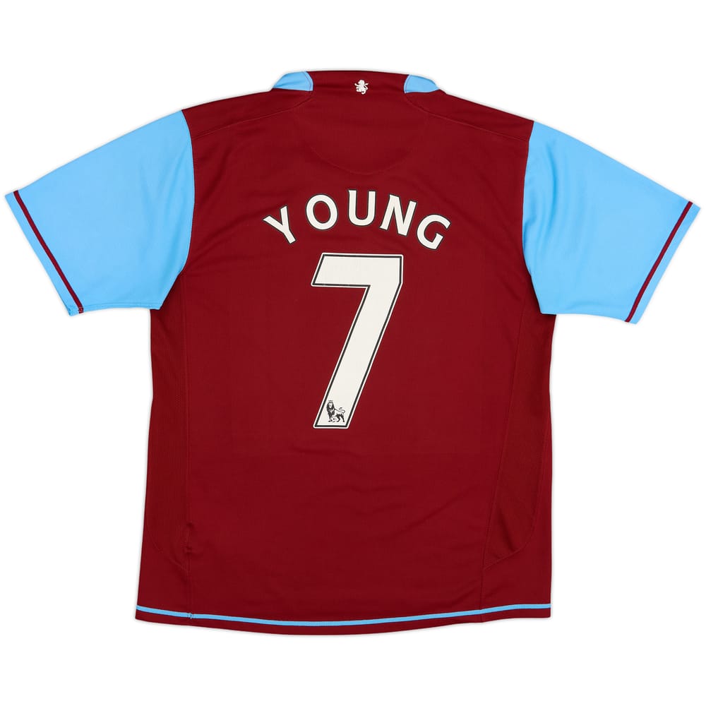 2007-08 Aston Villa Camiseta Local Young #7 - 6/10 - (M)