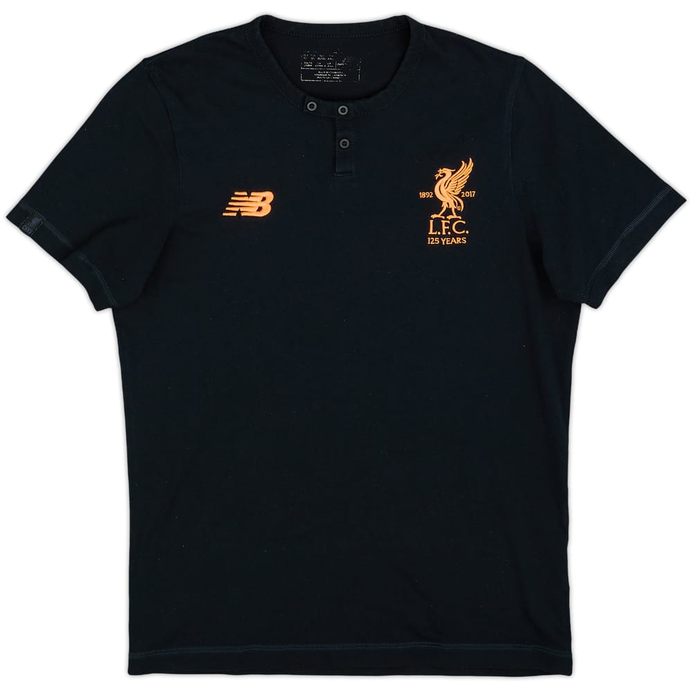 2017-18 Liverpool New Balance Cotton Tee - 8/10 - (XL.Boys)