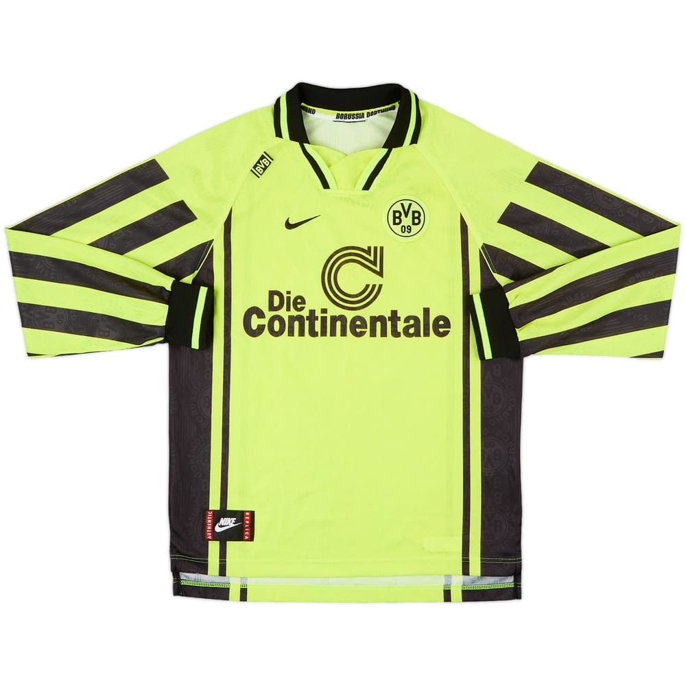 1996-97 Borussia Dortmund Home L/S Shirt - 8/10 - (L.Boys)