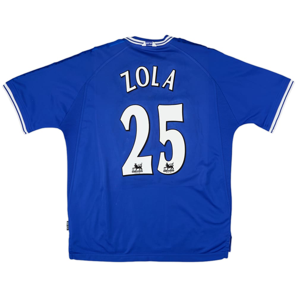 1999-01 Chelsea Home Shirt Zola #25 - 7/10 - (XL)