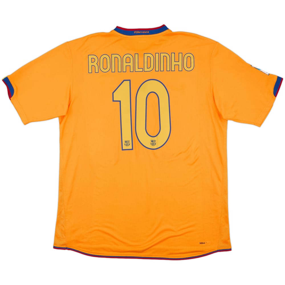 2006-08 Barcelona Away Shirt Ronaldinho #10 - 8/10 - (XL)