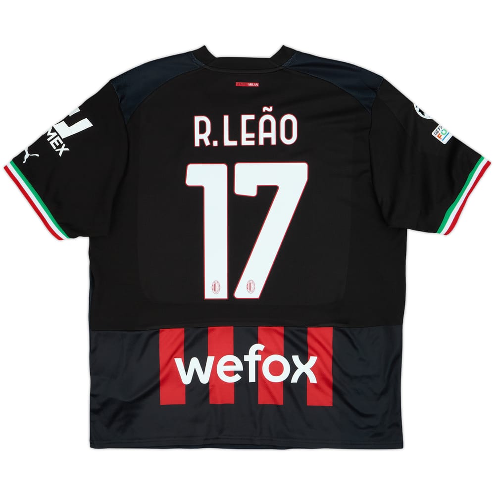 2022-23 AC Milan Home Shirt R.Leao #17 - 9/10 - (XL)