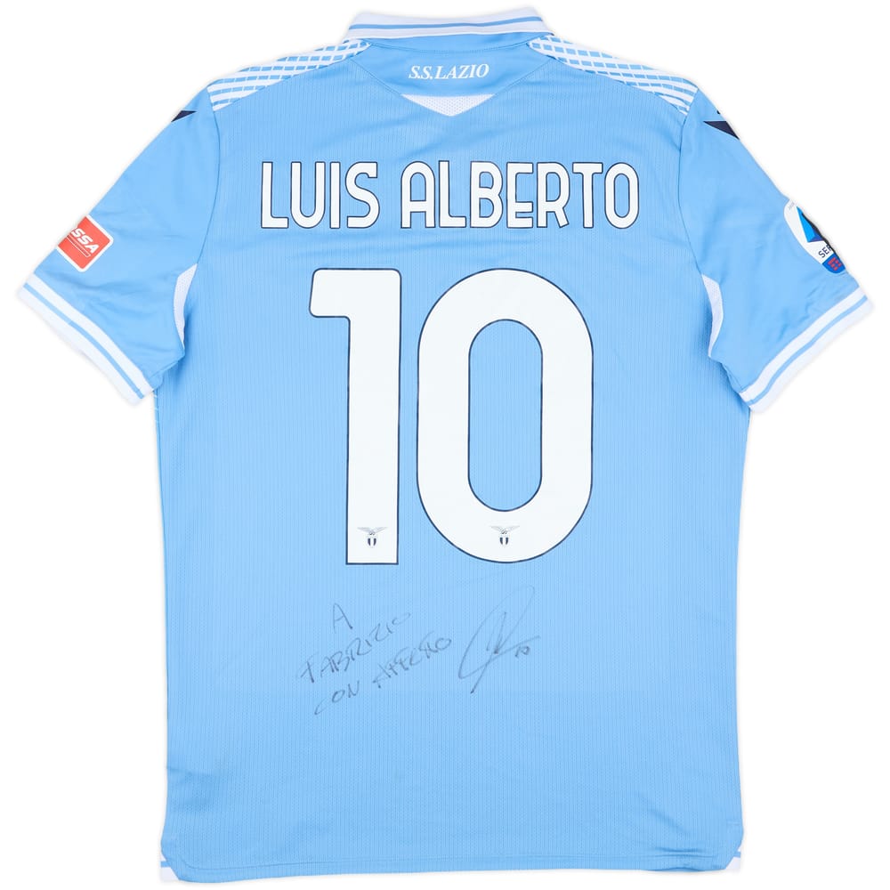2020-21 Lazio Match Issue Signed Home Shirt Luis Alberto #10