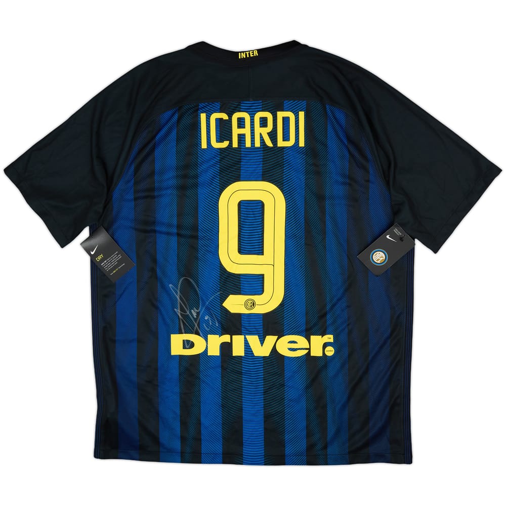 2016-17 Inter Milan Signed Home Shirt Icardi #9 (XL)