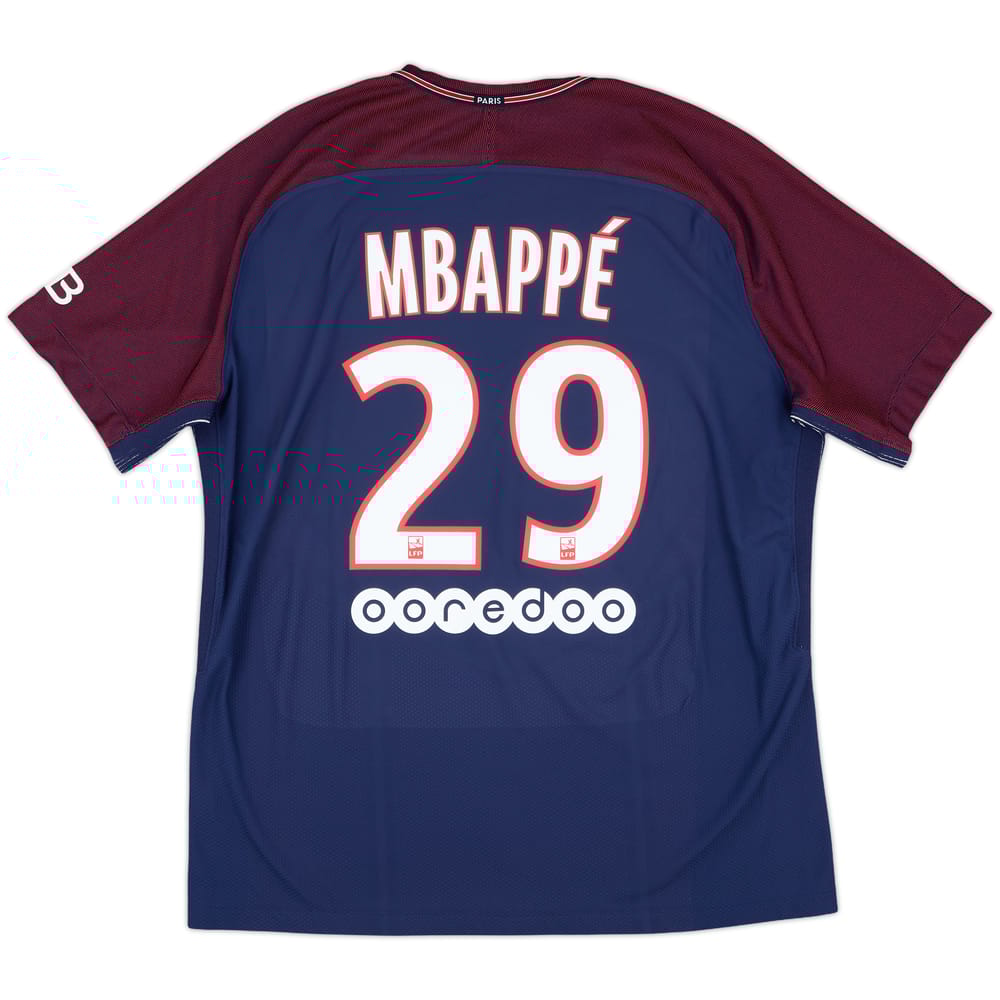 2017-18 Paris Saint-Germain Authentic Home Shirt Mbappe #29 - 8/10 - (XL)