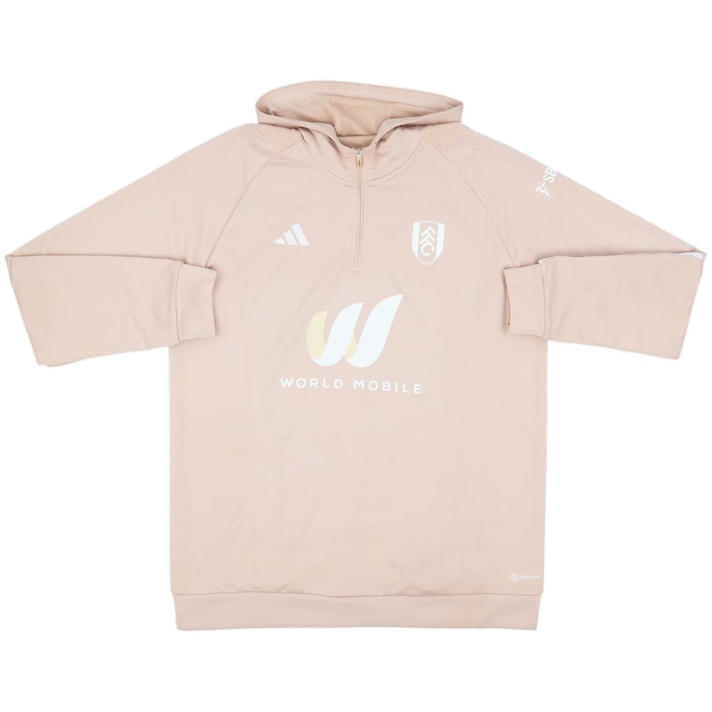 2022-23 Fulham adidas 1/4 Zip Hooded Drill Top - 8/10 - (XL)