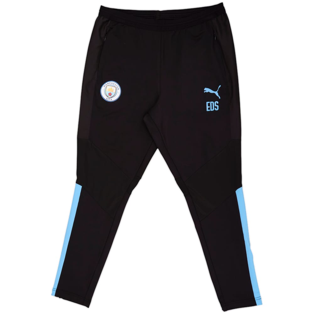 2019-20 Manchester City Staff Issue Puma Track Pants/Bottoms 'EDS' - 9/10 - (L)