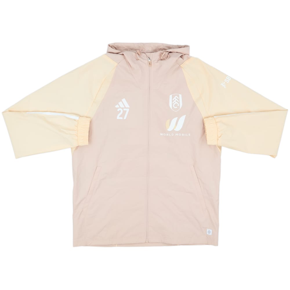 2022-23 Fulham Player Issue adidas Hooded Rain Jacket #27 - 10/10 - (M)