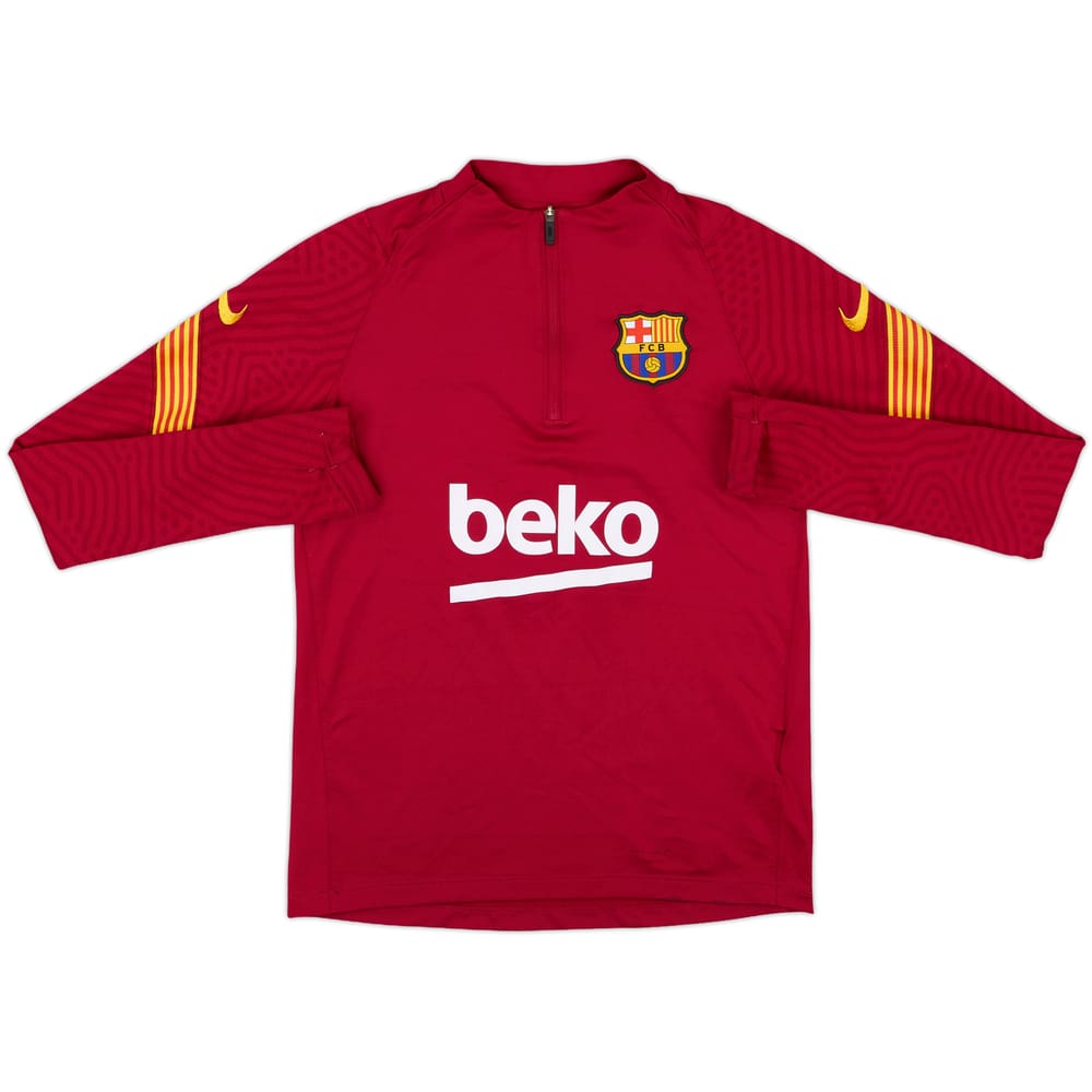 2020-21 Barcelona Nike 1/4 Zip Drill Top - 8/10 - (M.Boys)