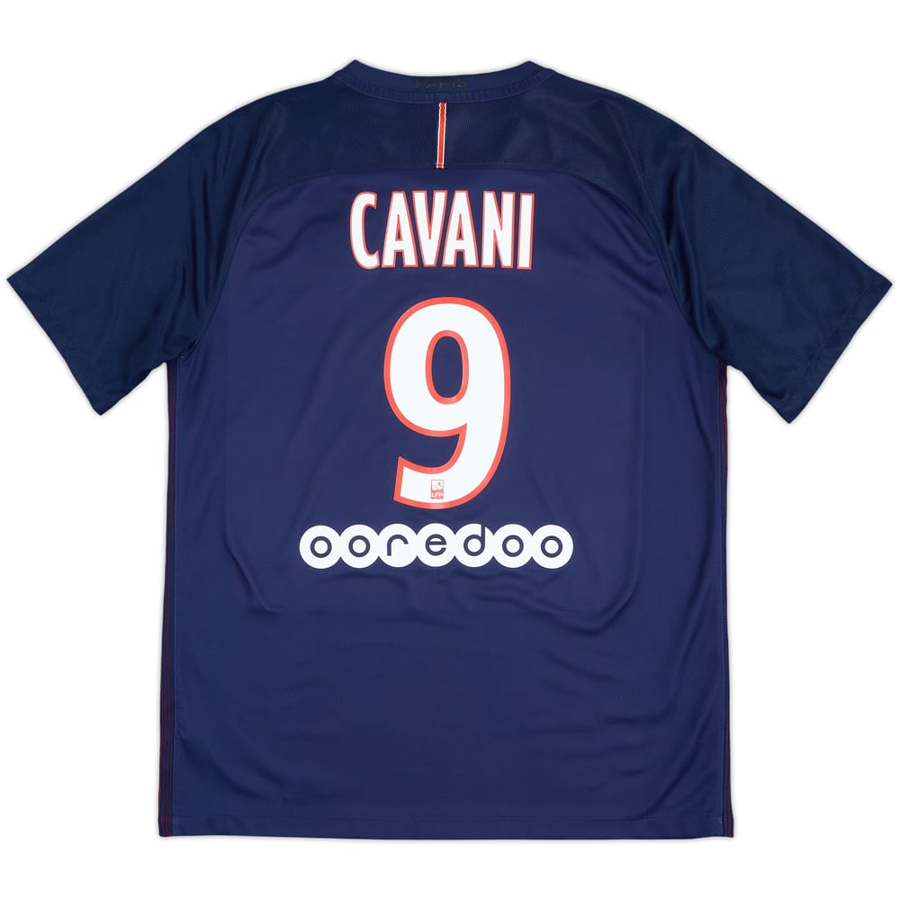 2016-17 Paris Saint-Germain Home Shirt Cavani #9 - 6/10 - (L)