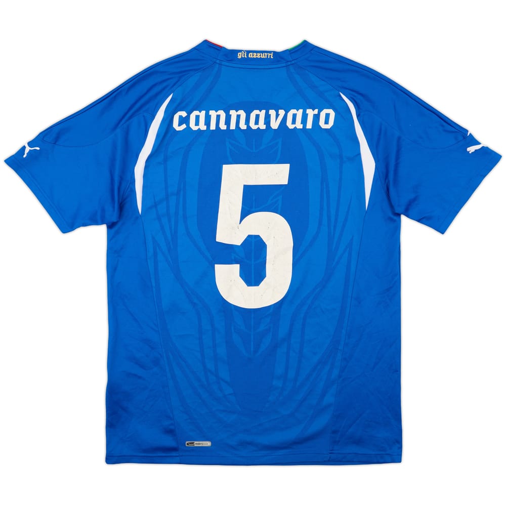 2010-12 Italy Home Shirt Cannavaro #5 - 6/10 - (L)