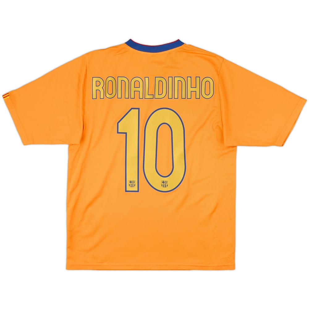 2006-08 Barcelona Basic Away Shirt Ronaldinho #10 - 8/10 - (M)