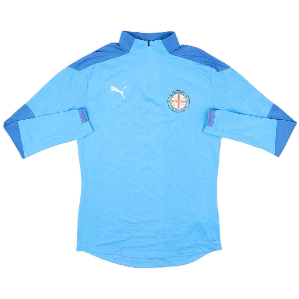 2021-22 Melbourne City Puma 1/4 Zip Training Top - 9/10 - (M)