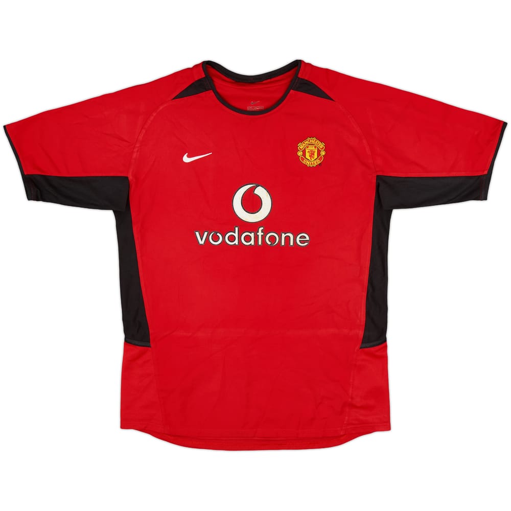 2002-04 Manchester United Signed Home Shirt - 5/10 - (Women's XL)