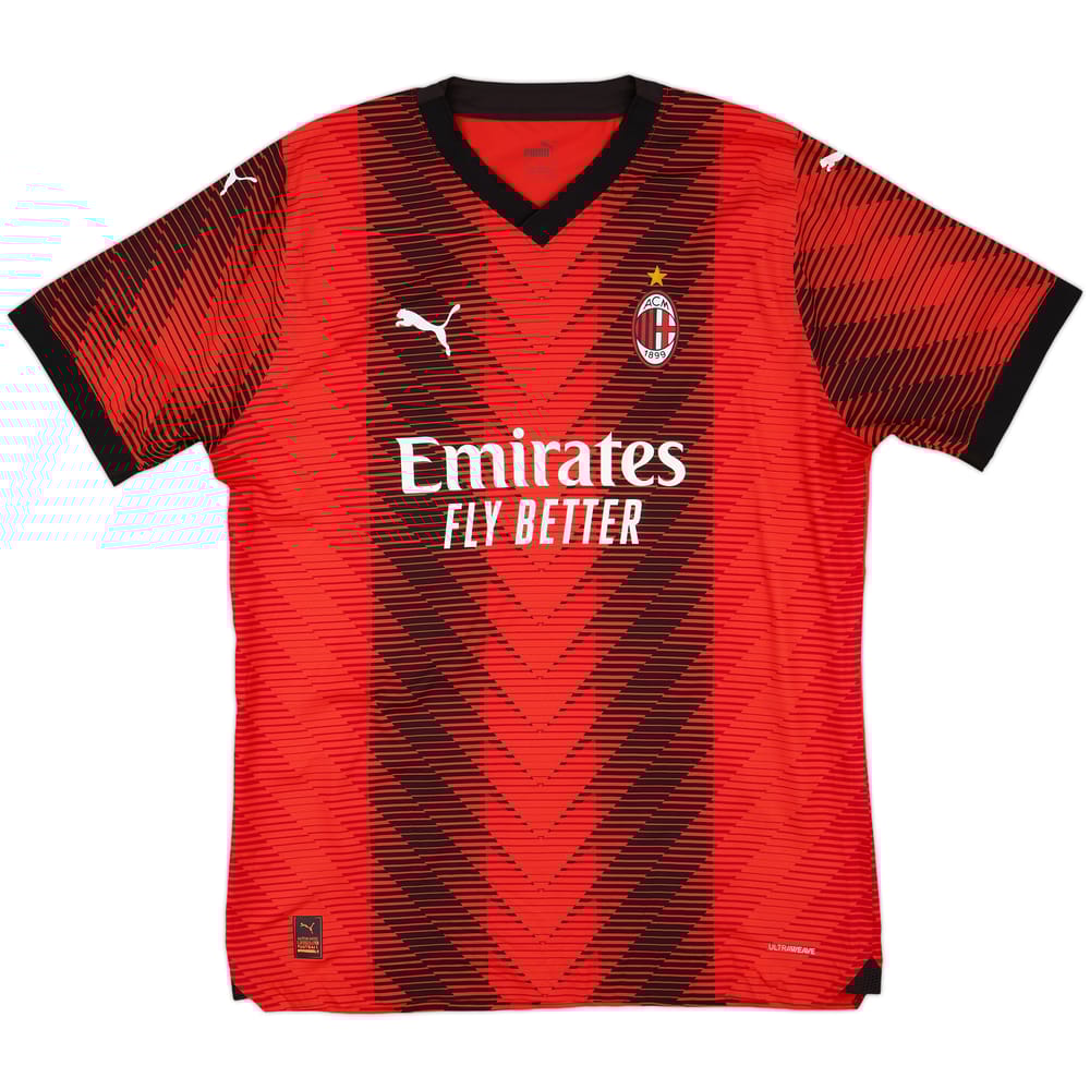 2023-24 AC Milan Authentic Home Shirt - 10/10 - (XXL)